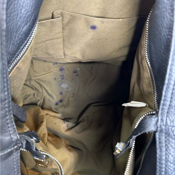 J. CREW Tote Marlowe Black Leather Shoulder Satchel Bag - Picture 8 of 11